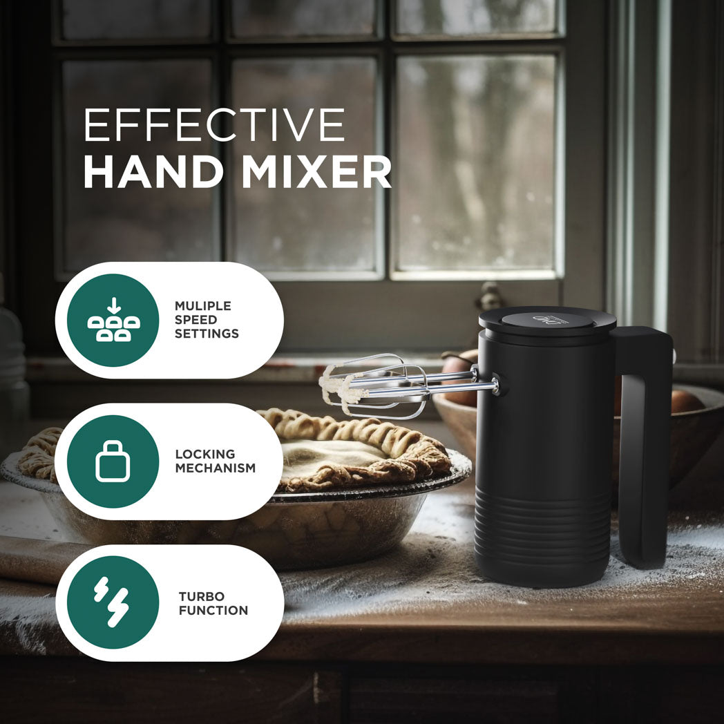 5 Speed Electric Hand Mixer with Beaters & Dough Hooks