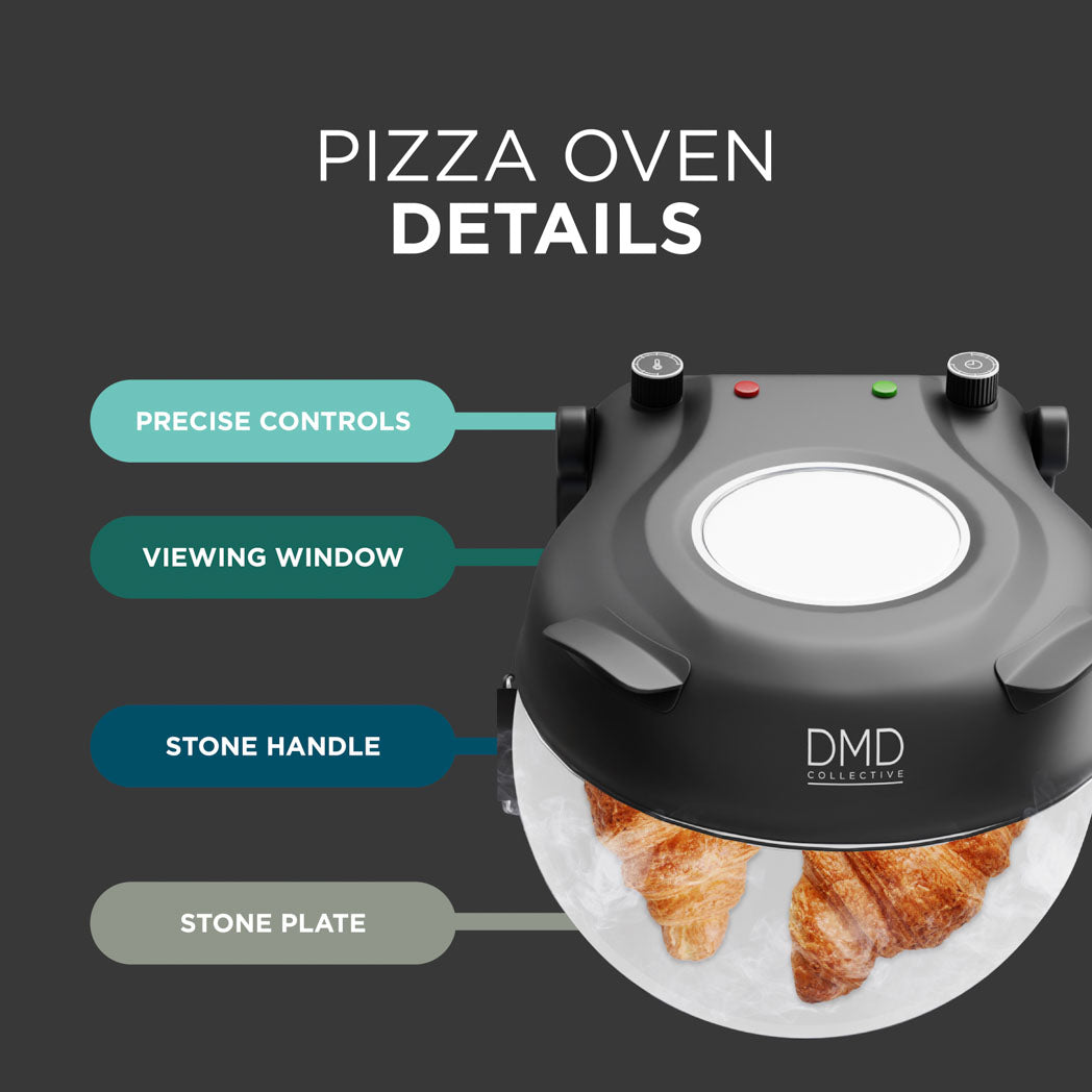 12" Pizza Oven – Stone-Bake with Thermostat & Paddles