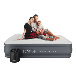 Double Air Bed with Built-In Pump