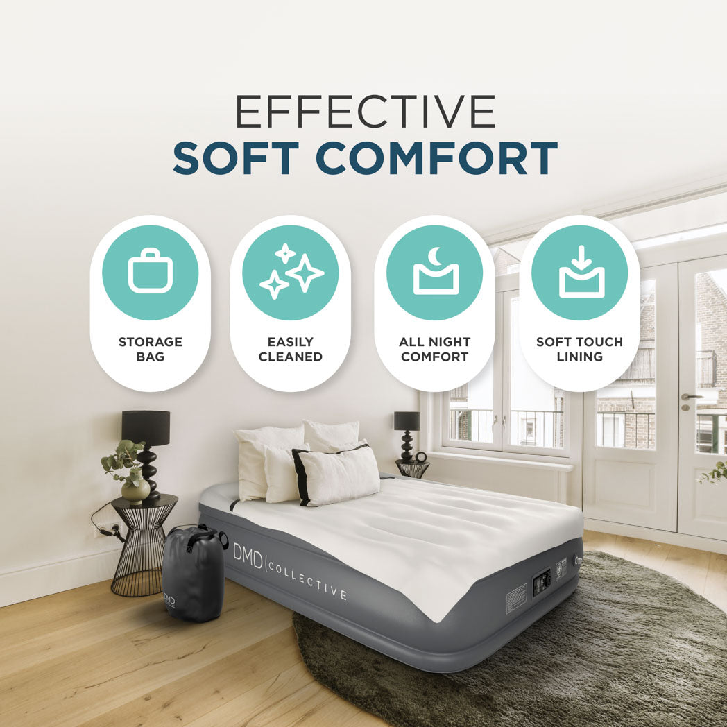 Double Inflatable Air Mattress with Built-In Electric Pump