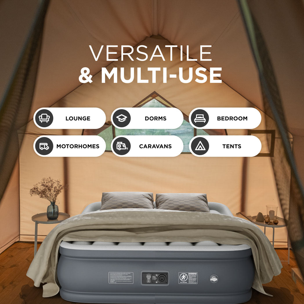 Double Inflatable Air Mattress with Built-In Electric Pump