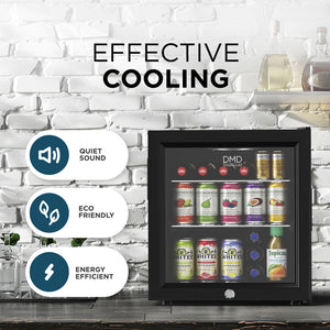 50L Glass Door Mini Fridge with Lock – Sleek & Secure