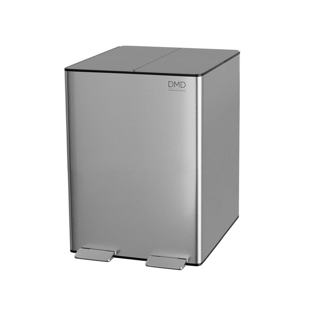 30L Dual Stainless Steel Rubbish Bin