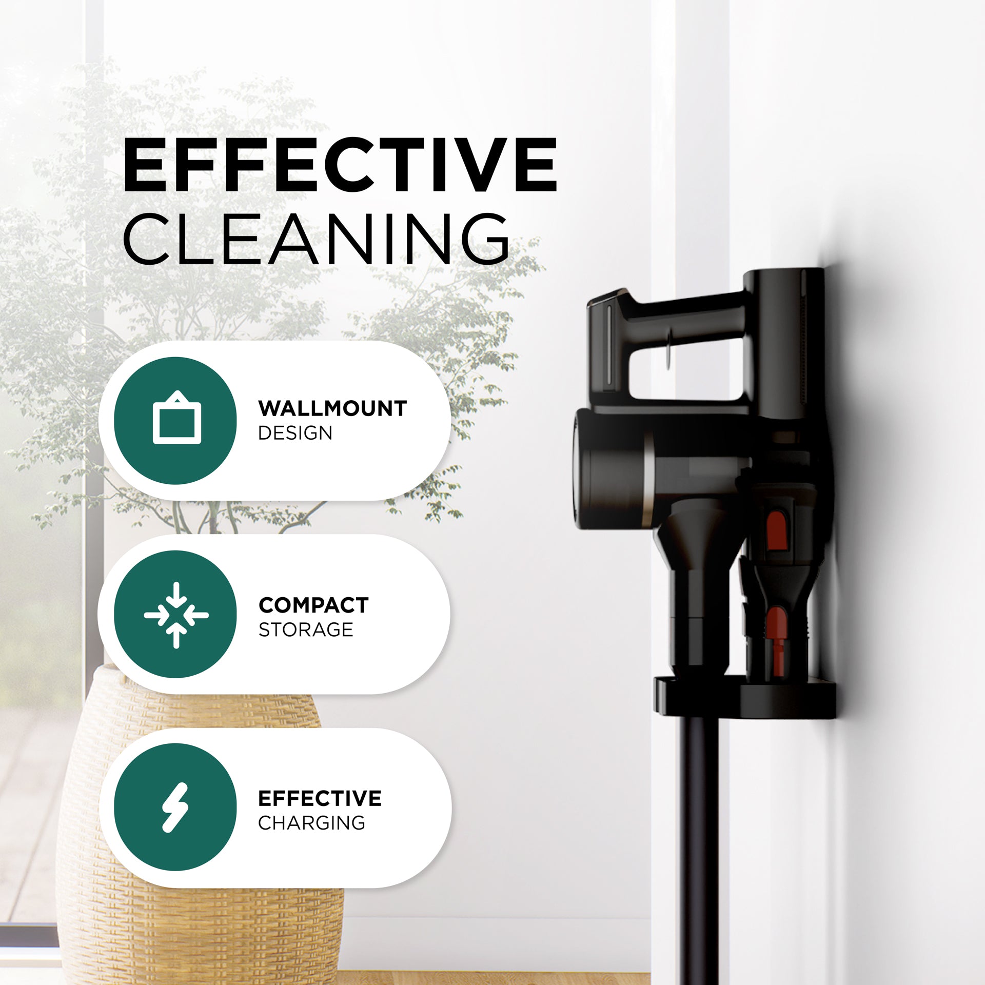 PowerPulse 3X Cordless Vacuum Cleaner – 550W, 45Kpa Suction, 50 Min Runtime, Fast Charging