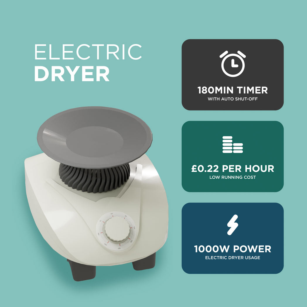 Hang’n’Dry Electric Clothes Dryer – Foldable & 15kg Capacity
