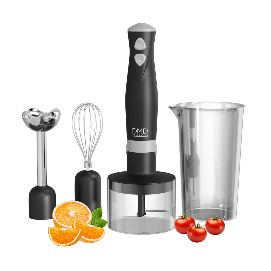 5-In-1 Immersion Hand Blender with Whisk & Chopper Attachments