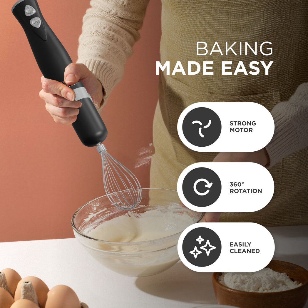5-In-1 Immersion Hand Blender with Whisk & Chopper Attachments