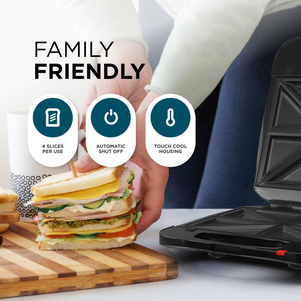 3-in-1 Toastie Maker with Waffle & Grill Plates