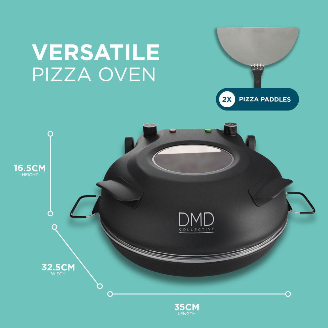 12" Pizza Oven – Stone-Bake with Thermostat & Paddles