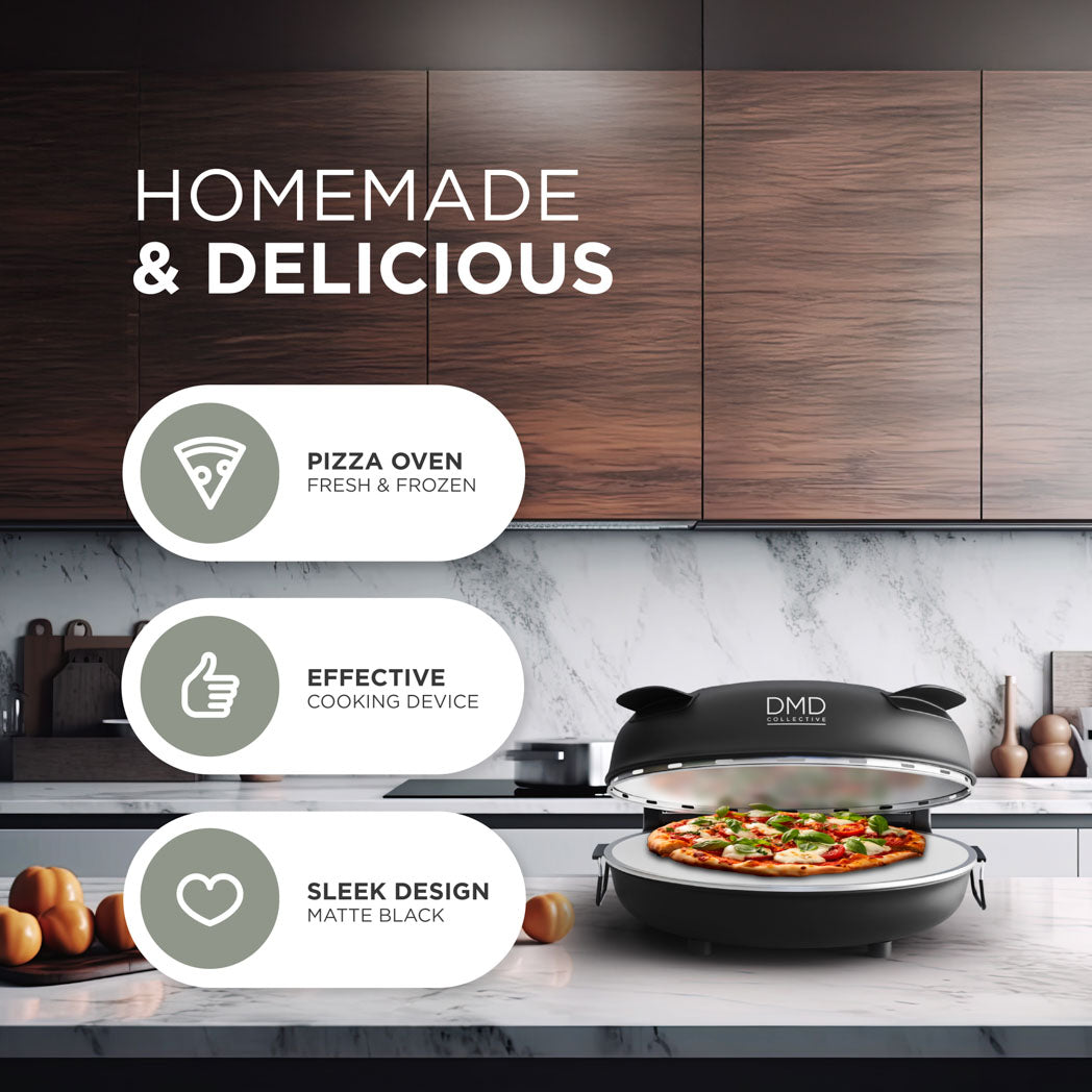 12" Pizza Oven – Stone-Bake with Thermostat & Paddles