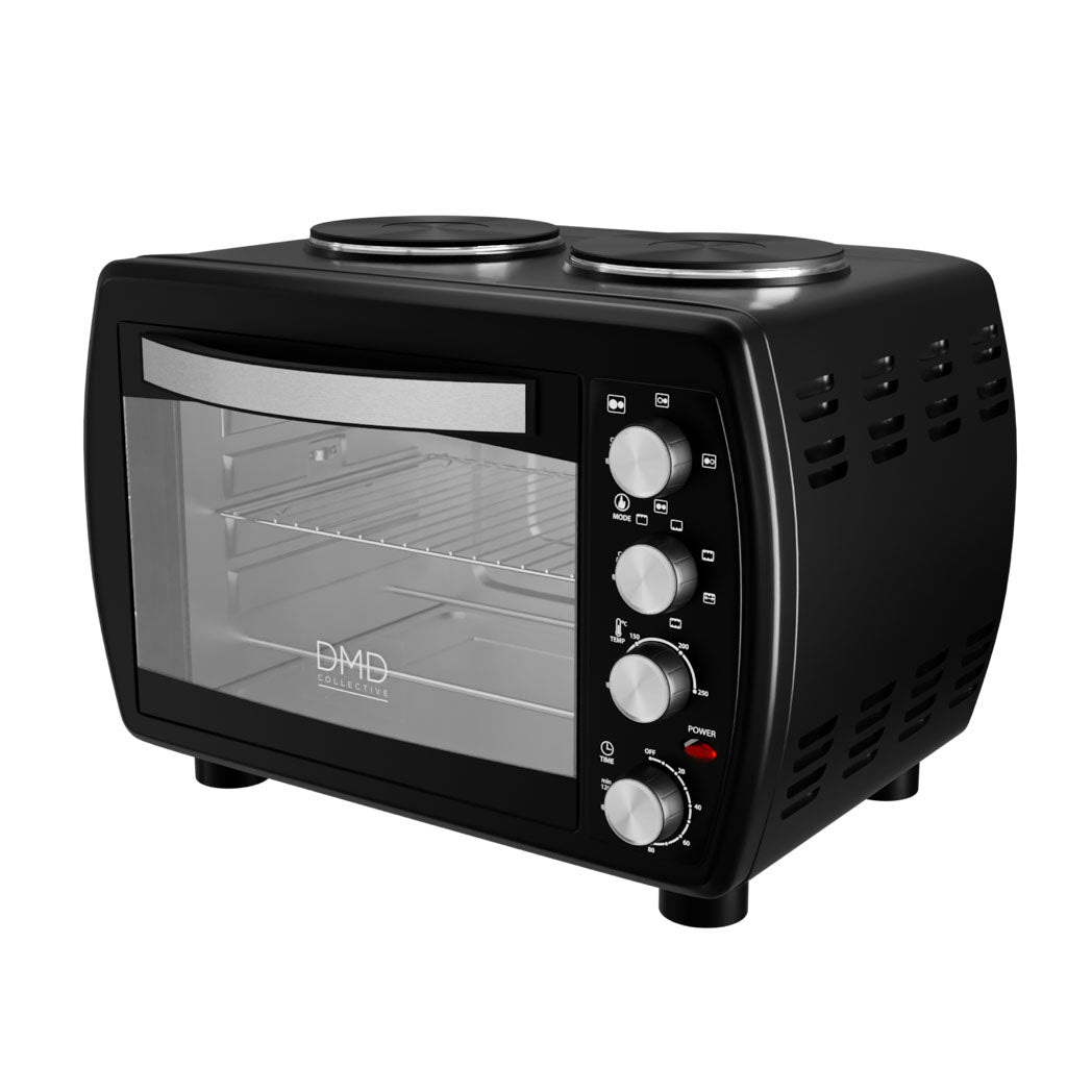 35L Mini Oven with Dual Hot Plates & Rotisserie – All-in-One Cooker