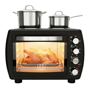 Mini Oven All-in-One Cooker - 35L with Dual Hot Plates