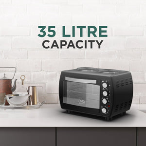 Mini Oven All-in-One Cooker - 35L with Dual Hot Plates