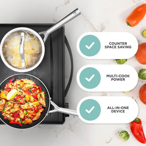Mini Oven All-in-One Cooker - 35L with Dual Hot Plates