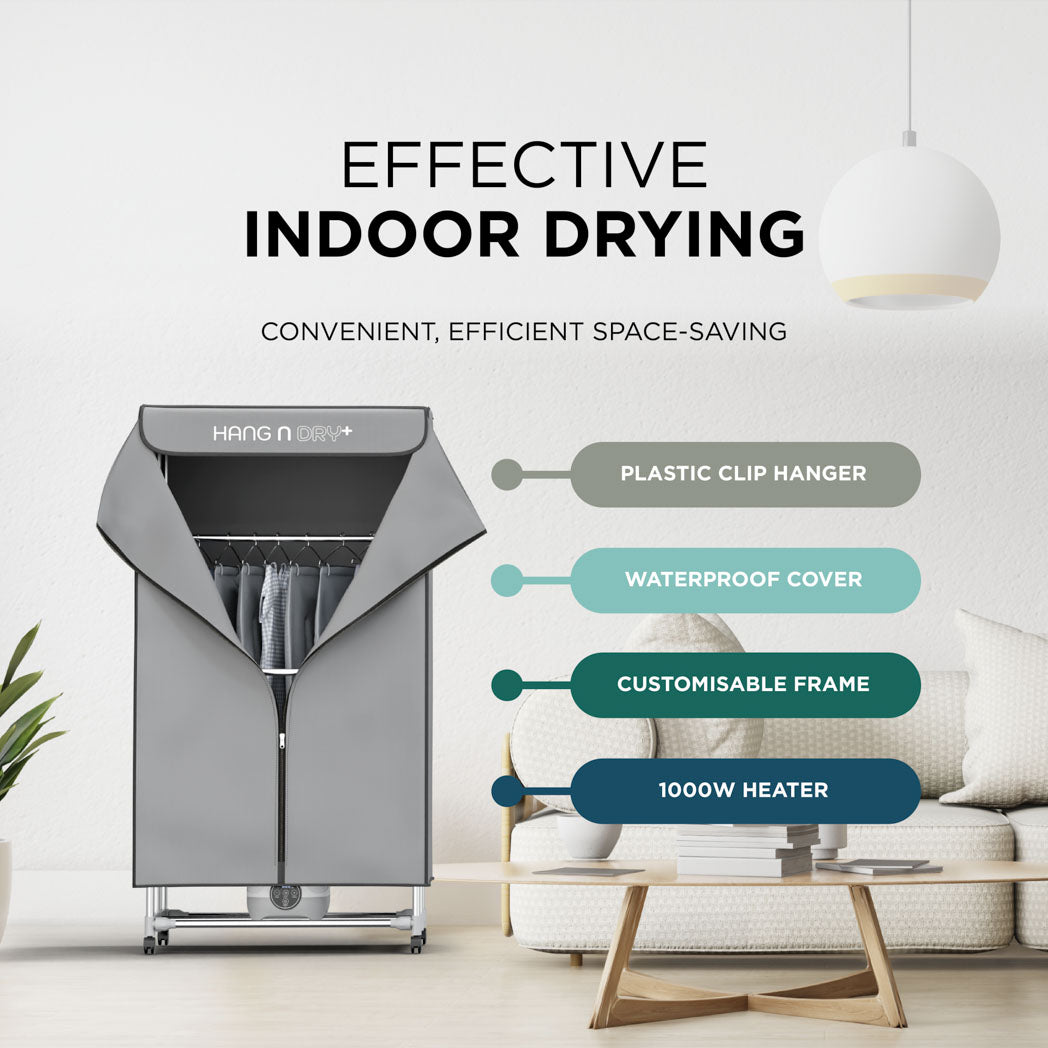 Hang'n'Dry+ Electric Clothes Dryer - With a Remote Control & Pegs