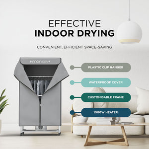 Hang'n'Dry+ Electric Clothes Dryer - With Remote Control & Pegs