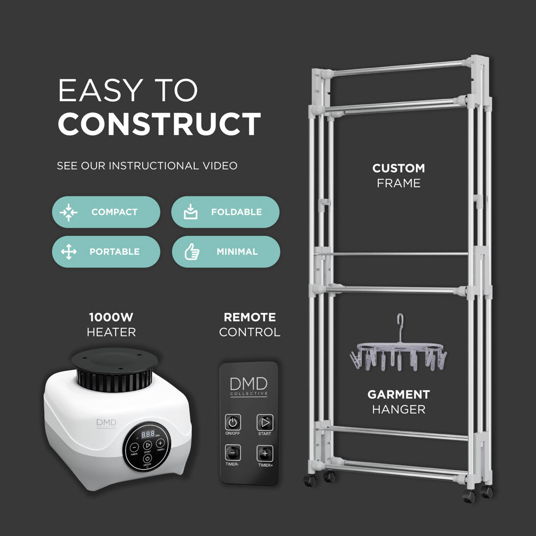 Hang'n'Dry+ Electric Clothes Dryer - With a Remote Control & Pegs