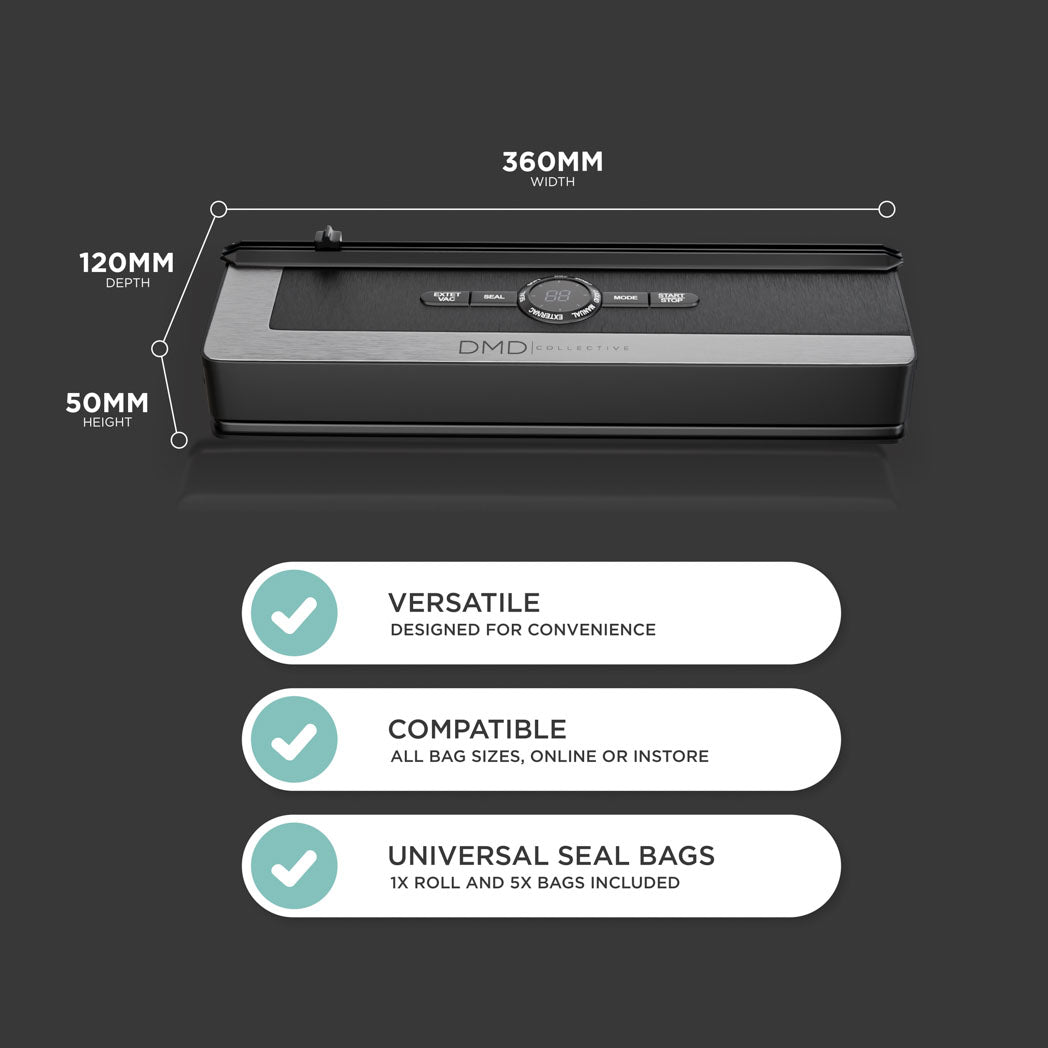 Vacuum Sealer Starter Kit – 6 Modes + Bags Included