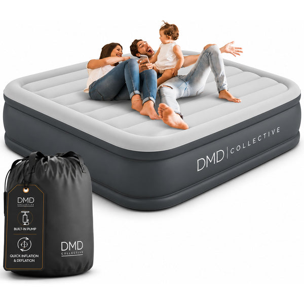 Double Air Bed Mattress with Built-In Pump Quick Inflation & Deflation