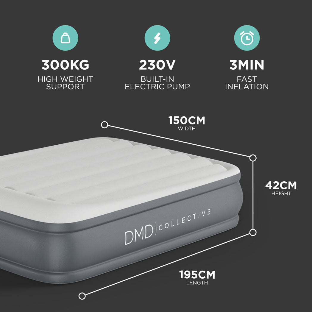Double Inflatable Air Mattress with Built-In Electric Pump