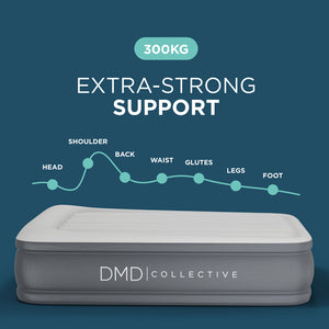 Double Air Bed with Built-In Pump