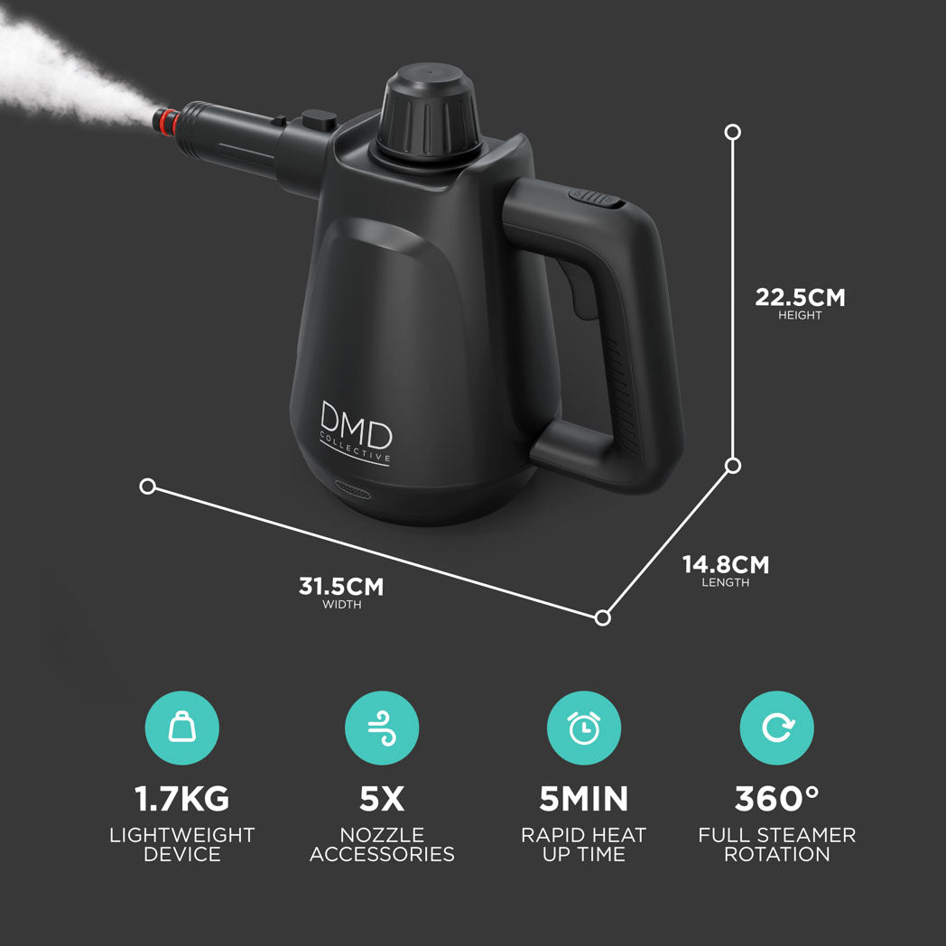 9-Piece Handheld Steam Cleaner Kit