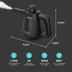 Handheld Steam Cleaner - 9-Piece Kit