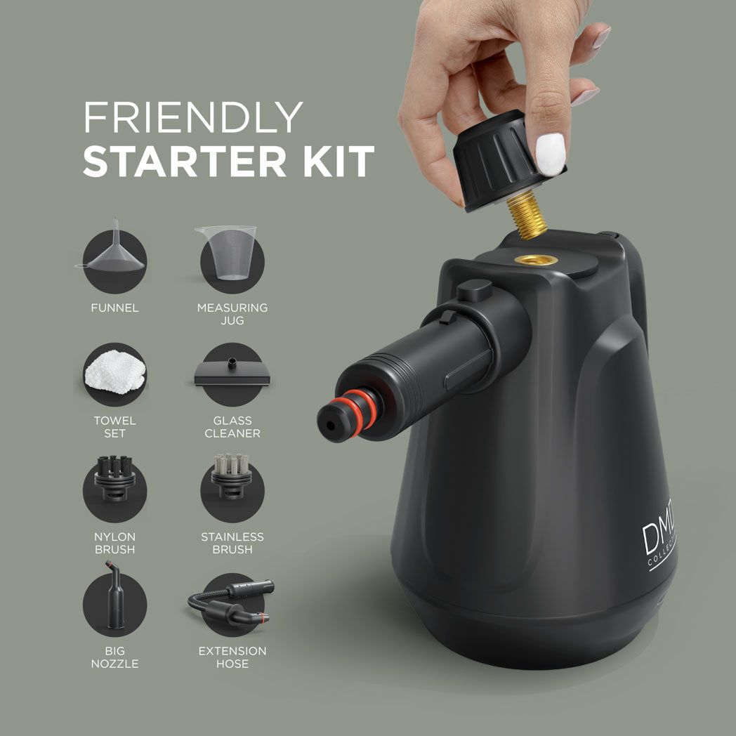 9-Piece Handheld Steam Cleaner Kit