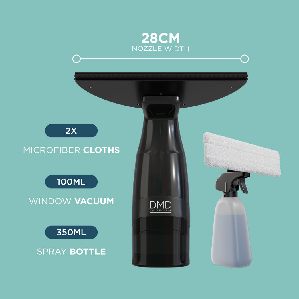 Rechargeable Cordless Window Vacuum with Spray Kit