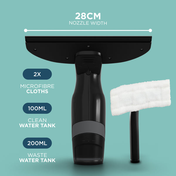 Window Vacuum - Cordless, Rechargeable, Includes Spray Kit