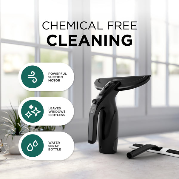 Window Vacuum - Cordless, Rechargeable, Includes Spray Kit
