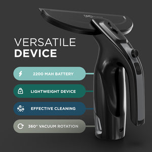 Window Vacuum - Cordless, Rechargeable, Includes Spray Kit