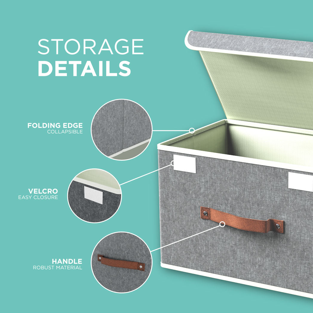 5-Pack Collapsible Storage Boxes with Lids