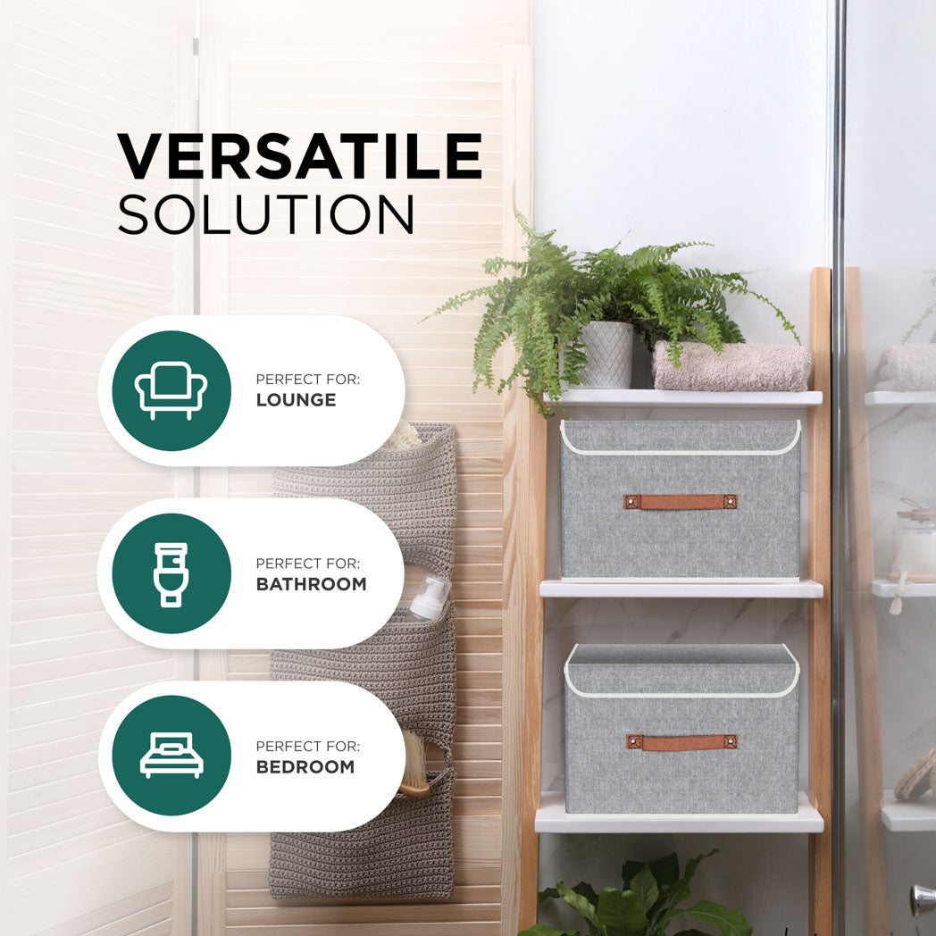 5-Pack Collapsible Storage Boxes with Lids