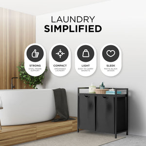 Double Laundry Basket - 95L, Pull Out