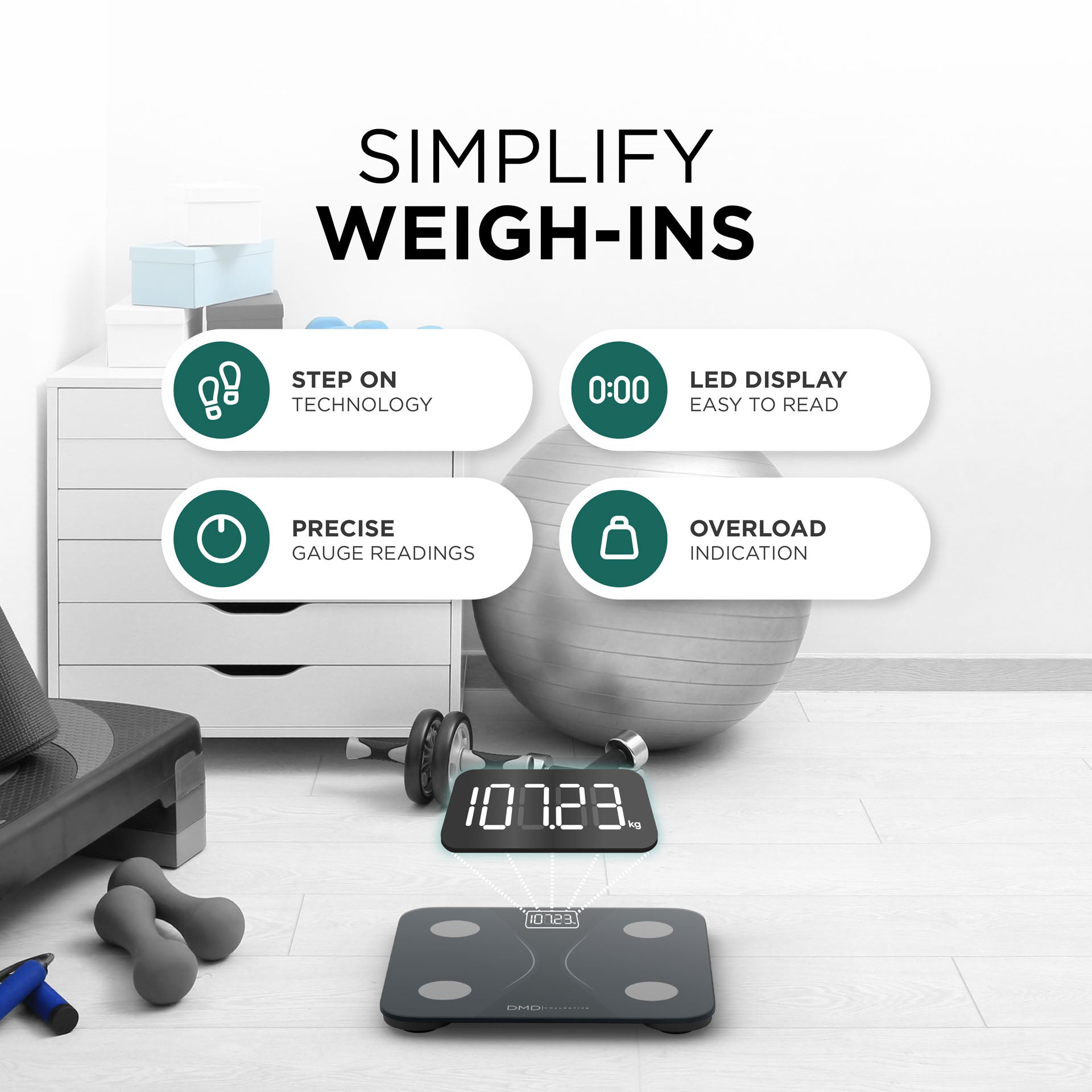 Smart Digital Bathroom Scale with App & Bluetooth