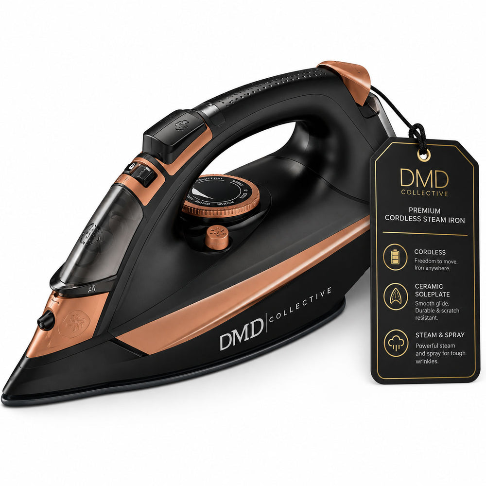 Cordless Steam Iron 2800W – Lightweight Multi-Mode Iron with Ceramic Soleplate & Vertical Steaming