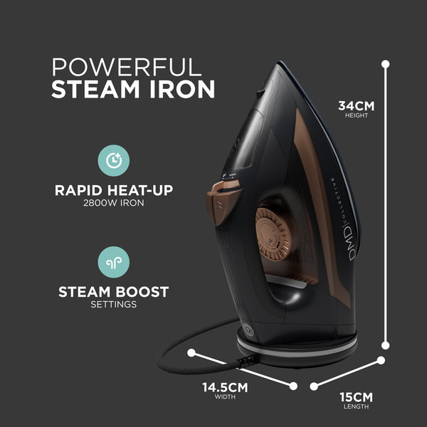 Cordless Steam Iron – 2800W Power, Ceramic Soleplate, Multi-Function