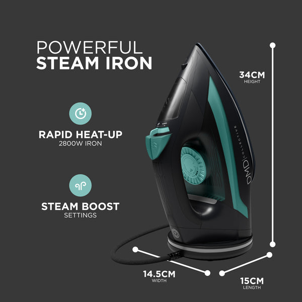 Cordless Steam Iron 2800W – Lightweight Multi-Mode Iron with Ceramic Soleplate & Vertical Steaming