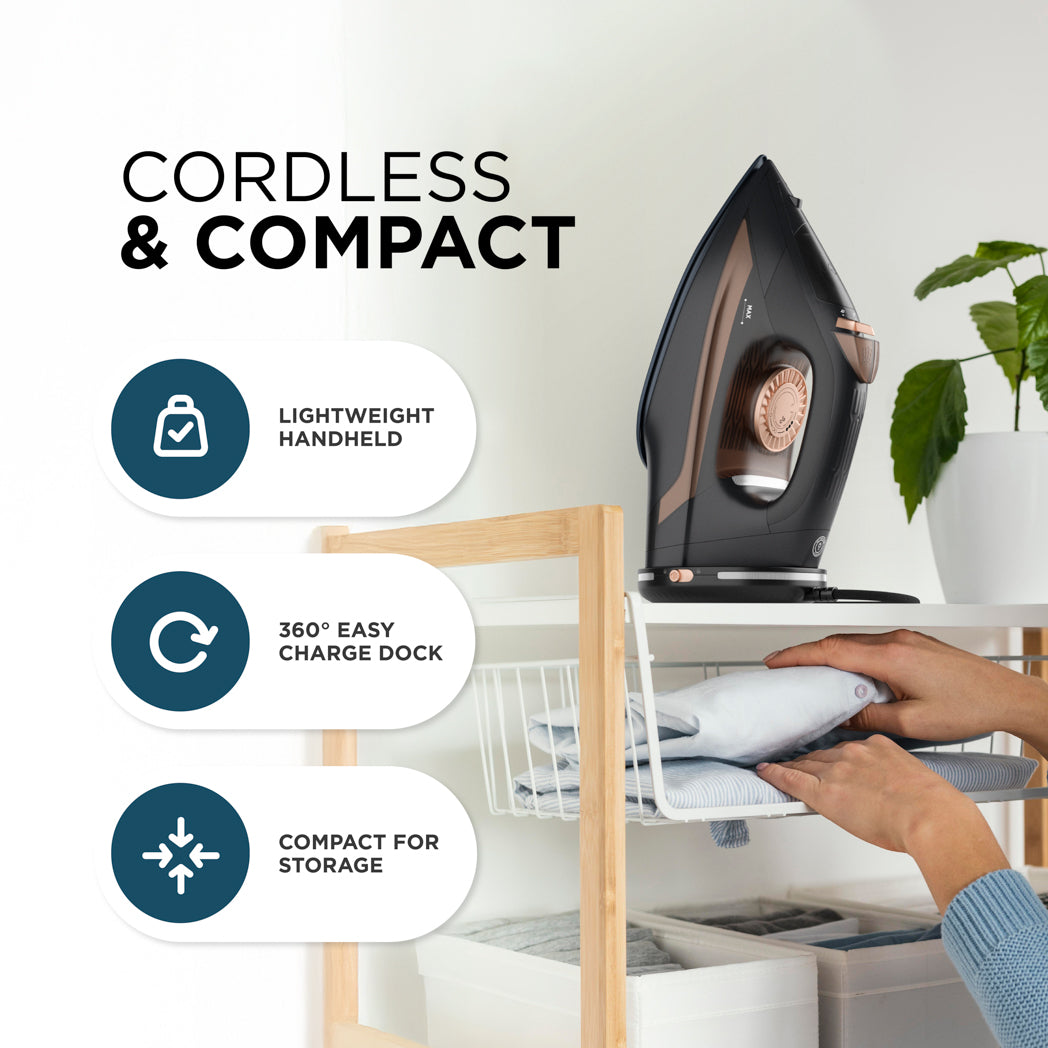 Cordless Steam Iron – 2800W Power, Ceramic Soleplate, Multi-Function