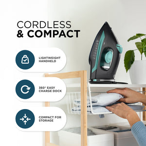 Cordless Steam Iron 2800W – Lightweight Multi-Mode Iron with Ceramic Soleplate & Vertical Steaming