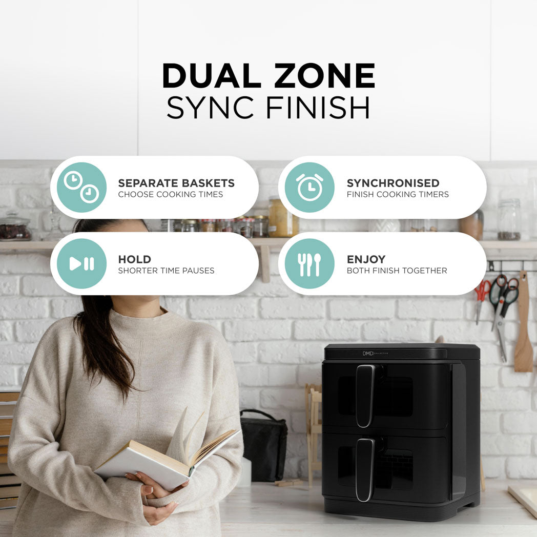 11L Vertical Dual Stacked Air Fryer with 12 Cooking Functions
