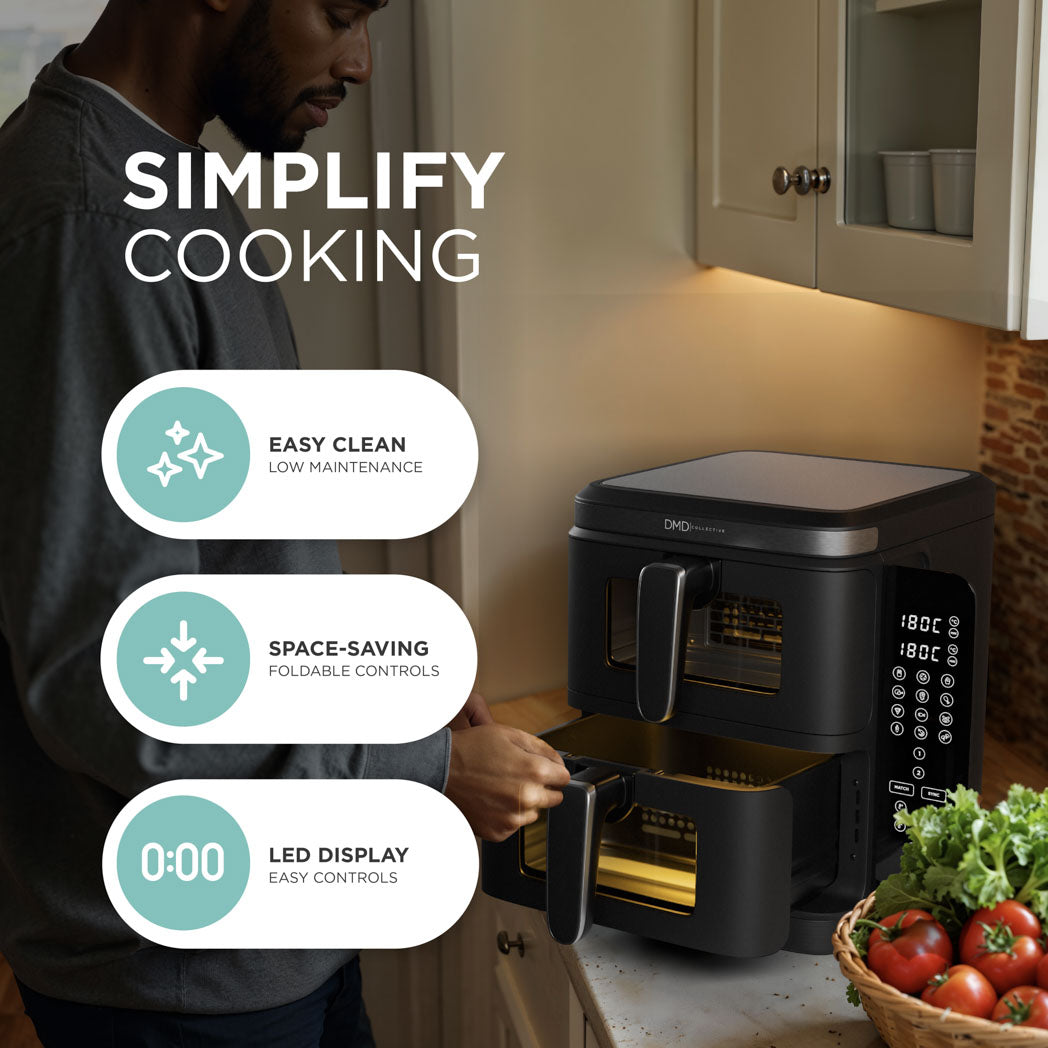 11L Vertical Dual Stacked Air Fryer with 12 Cooking Functions