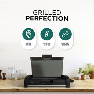 Smokeless Electric Grill with Glass Lid – Indoor BBQ, Non-Stick
