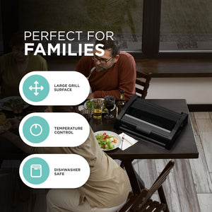 Smokeless Electric Grill with Glass Lid – Indoor BBQ, Non-Stick