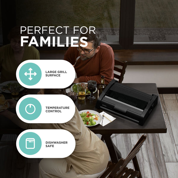 Smokeless Electric Grill with Glass Lid – Indoor BBQ, Non-Stick