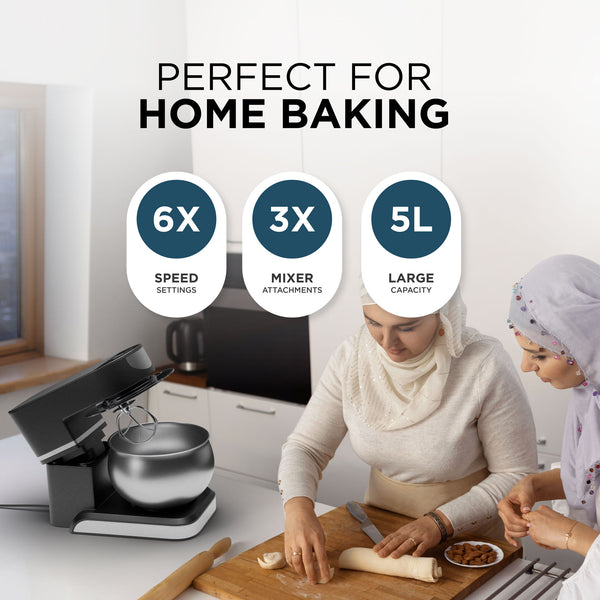 Stand Mixer - 5L with Six Speeds and Tilt-Head