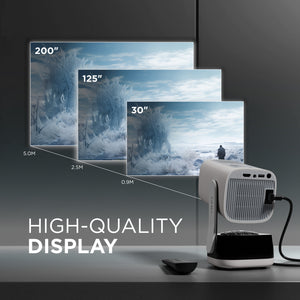 4K Supported Projector, 18000 Lumen FHD 1080P WiFi6 Bluetooth