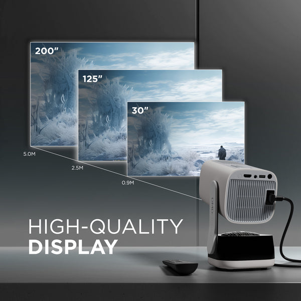 4K Supported Projector, 18000 Lumen FHD 1080P WiFi6 Bluetooth