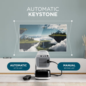4K Supported Projector, 18000 Lumen FHD 1080P WiFi6 Bluetooth